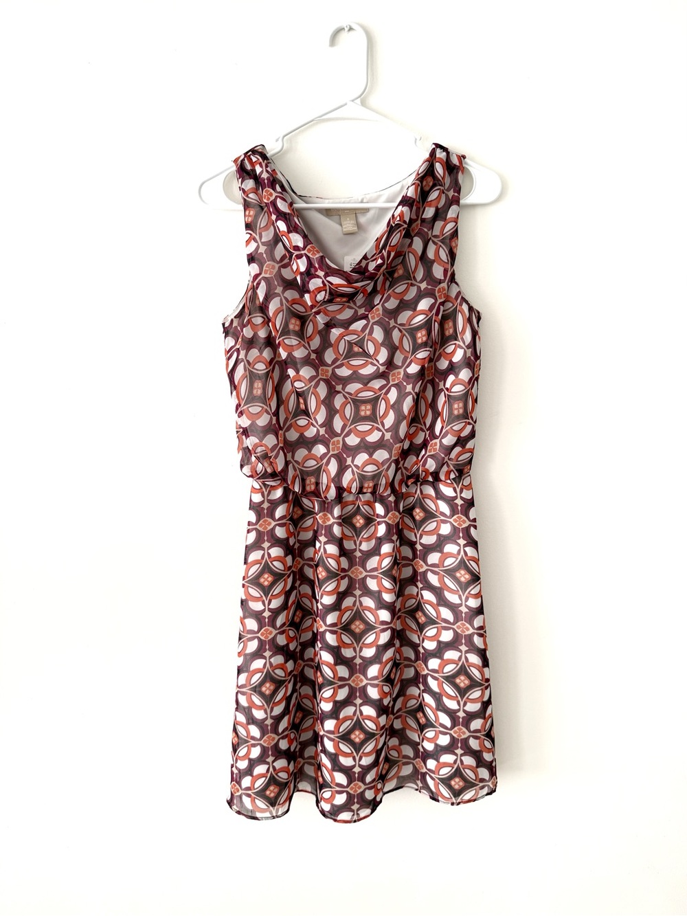 Banana Republic Cowl Neck Spring Dress Sz 8 NWT
